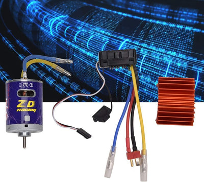 Bürstenmotor Brush Power Motor Kit, Langlebiger 540 Brushed Motor Mit Kühlrippe + 45A Brushed Esc Se