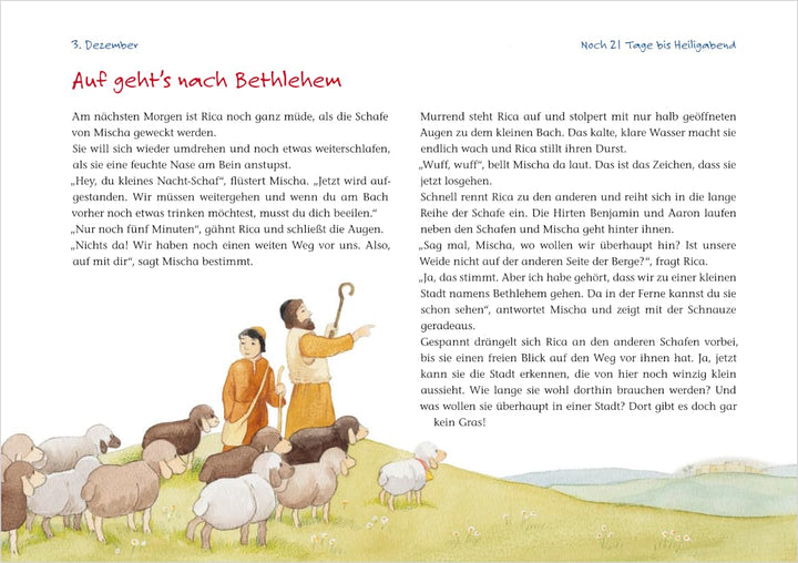 Rica auf dem Weg nach Bethlehem. Ein Folien-Adventskalender zum Vorlesen und Gestalten eines Fenster