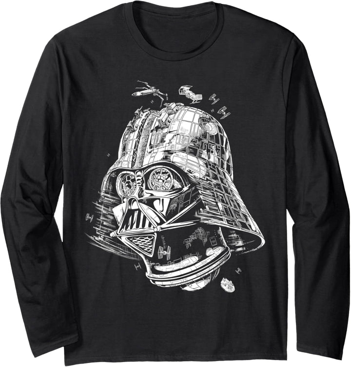 Star Wars Death Star As Darth Vader Poster Langarmshirt
