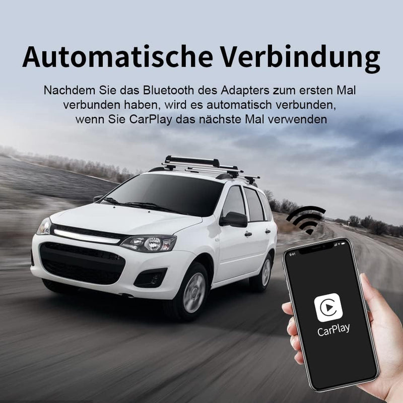 CarlinKit 2023 Carplay-Funkadapter, Unterstützung für OTA-Upgrade, 5-GHz-Datenübertragung, geeignet