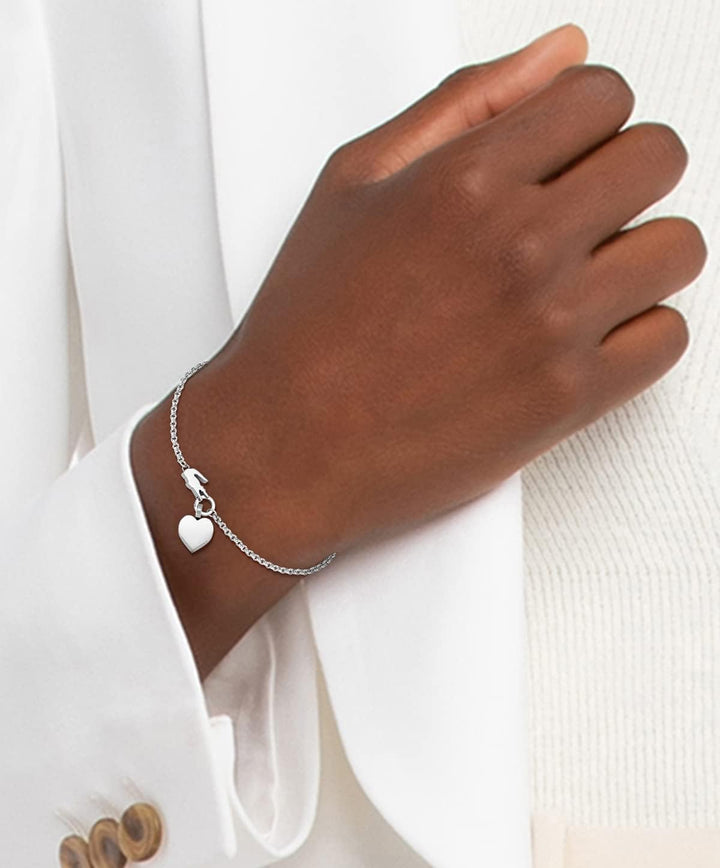 Lacoste Damen Gliederarmband Kollektion LOVE MY CROC aus Edelstahl (Gold oder Silber) mit Herz- und