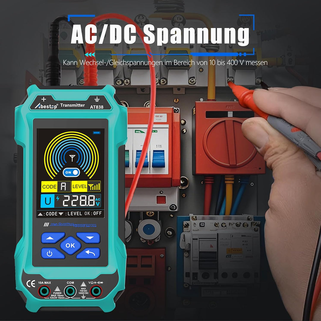 AT838 Abestop Multifunktionale Kabeltester Locator Circuit Tracer mit Multimeter-Funktion, Undergrou