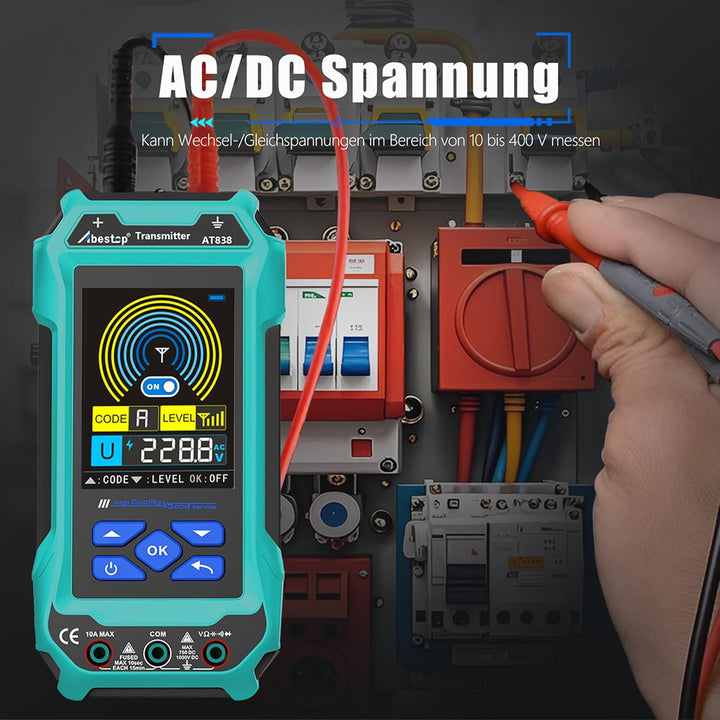 AT838 Abestop Multifunktionale Kabeltester Locator Circuit Tracer mit Multimeter-Funktion, Undergrou