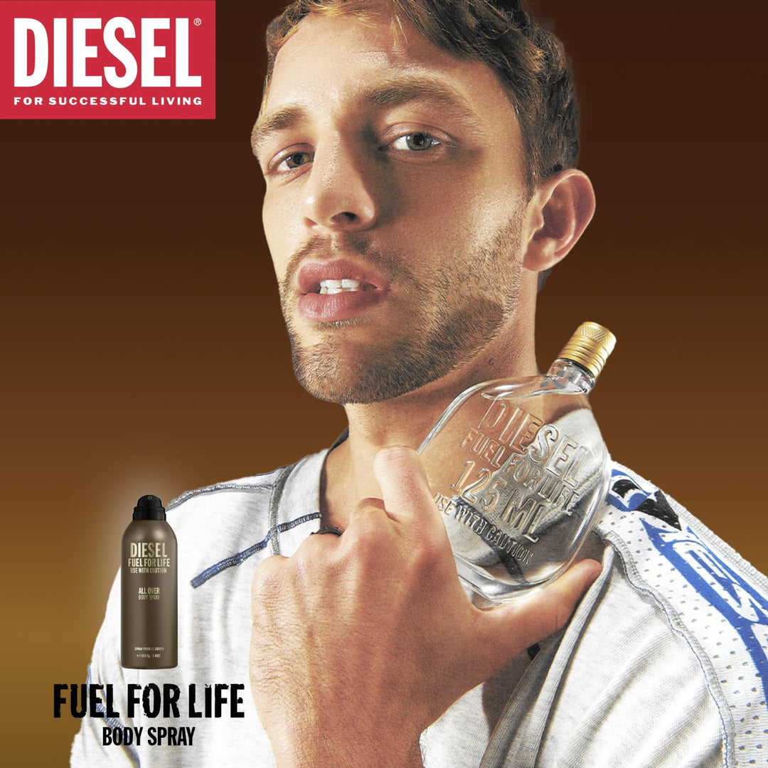 Diesel Fuel For Life, Bodyspray für Männer, Körperspray mit frischem und kraftvollem Duft nach Laven