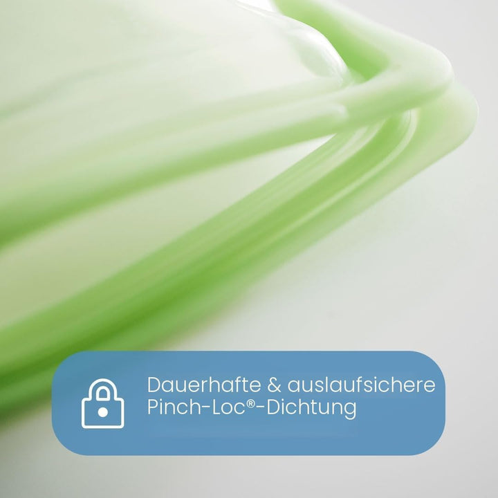 Stasher Bag Premium Silikonbeutel wiederverwendbar für Lebensmittel, 2er-Pack, Klar + Blau | Vielsei