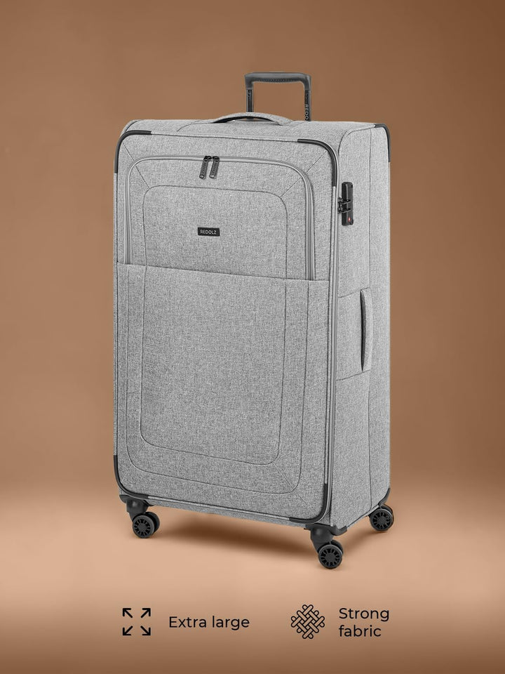REDOLZ grosser Weichschalen Koffer für Damen & Herren | Leichter Trolley 77 cm mit 4 Doppelrollen &