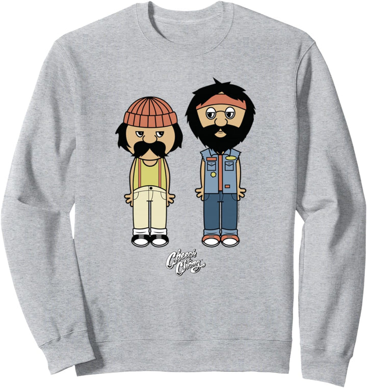 Cheech & Chong Toon Style Full Bodies With Classic Logo Sweatshirt