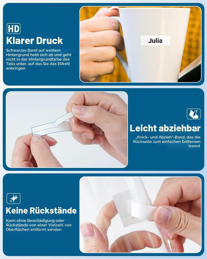 MarkField 6x TZe-231 12mm 0.47 Weiss kompatibel mit Brother P touch Bänder schwarz auf weiss 12mm 6,
