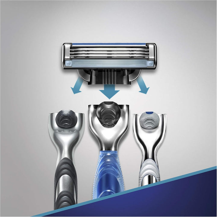 Gillette Mach3 Start Rasierklingen, 8 Ersatzklingen für Nassrasierer Herren mit 3-fach Klinge Single