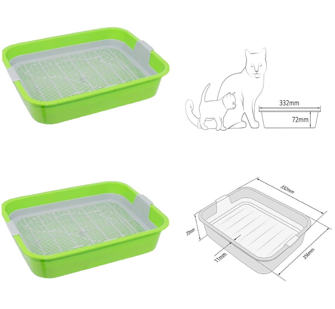 4Big.fun 2X Set Erste Katzentoilette Schalentoilette Katzenklo - perfekt für Kätzchen Katzenbabys Ju