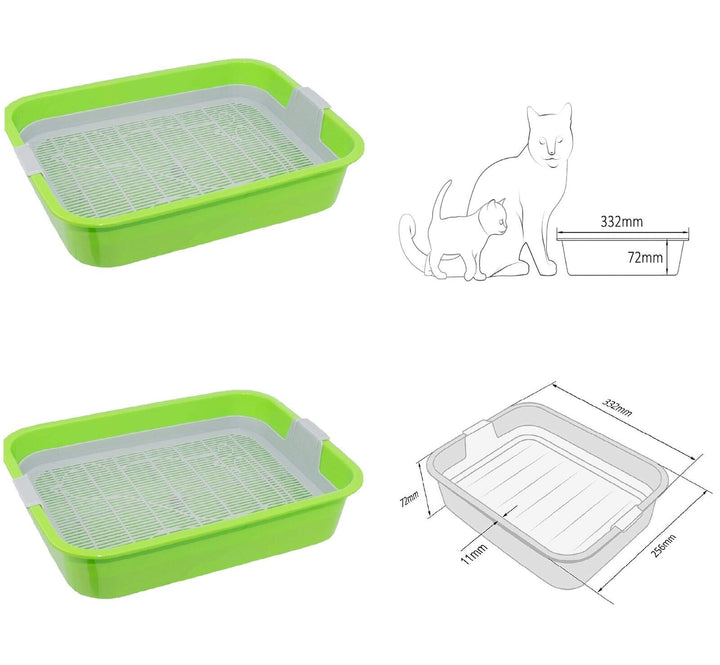 4Big.fun 2X Set Erste Katzentoilette Schalentoilette Katzenklo - perfekt für Kätzchen Katzenbabys Ju