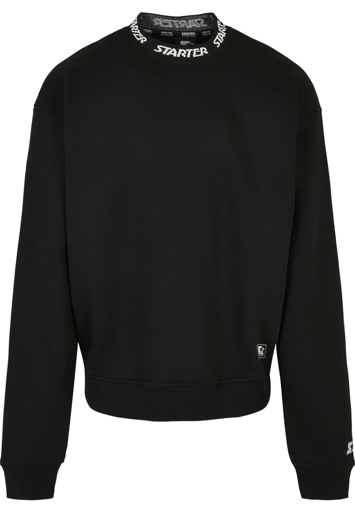 STARTER BLACK LABEL Herren Starter Jaquard Rib Crewneck XXL Schwarz, XXL Schwarz