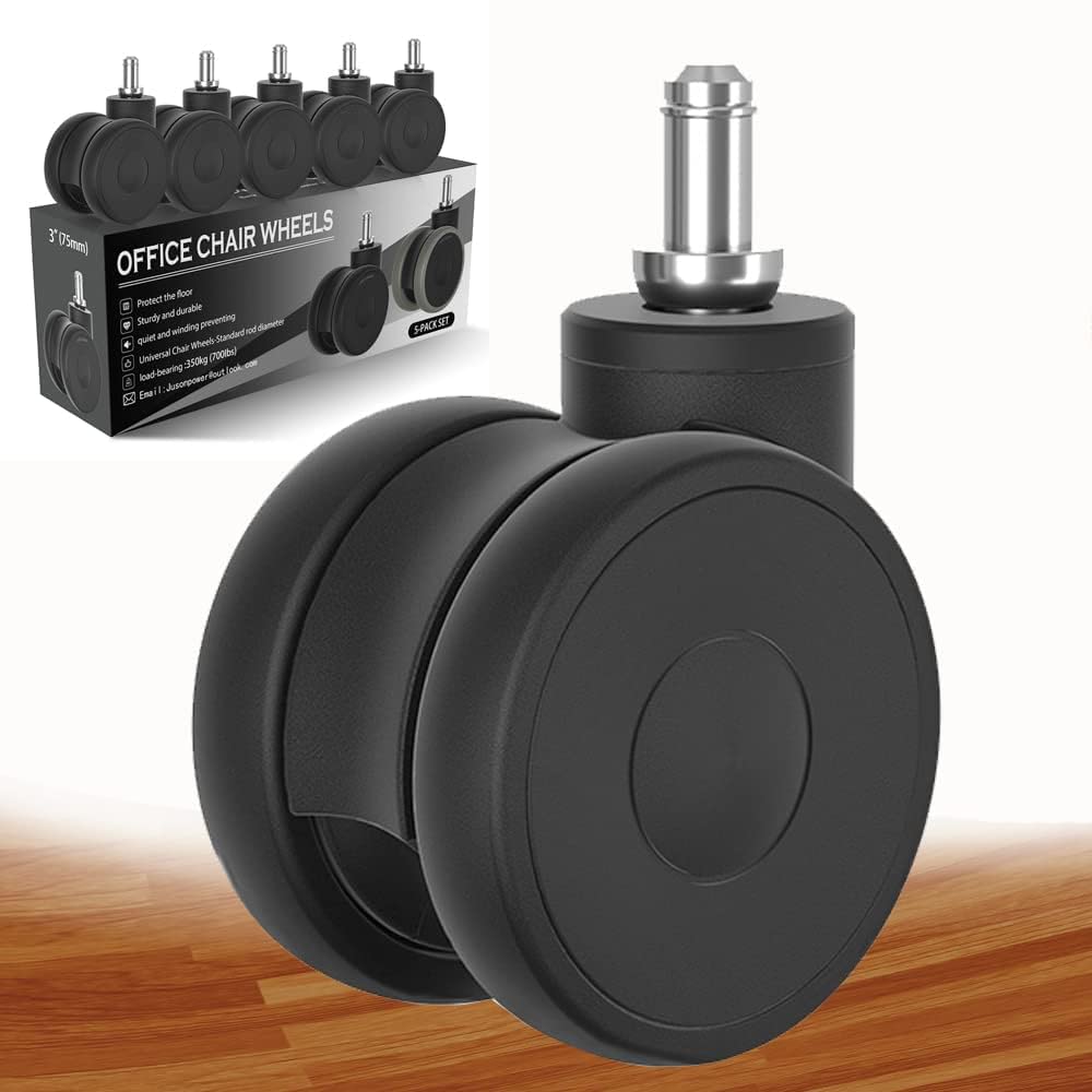Bürostuhl Rollen 11mm Hartbodenrollen für Bürostühle 5er Set Ersatzrollen Schreibtischstuhl Rollen,