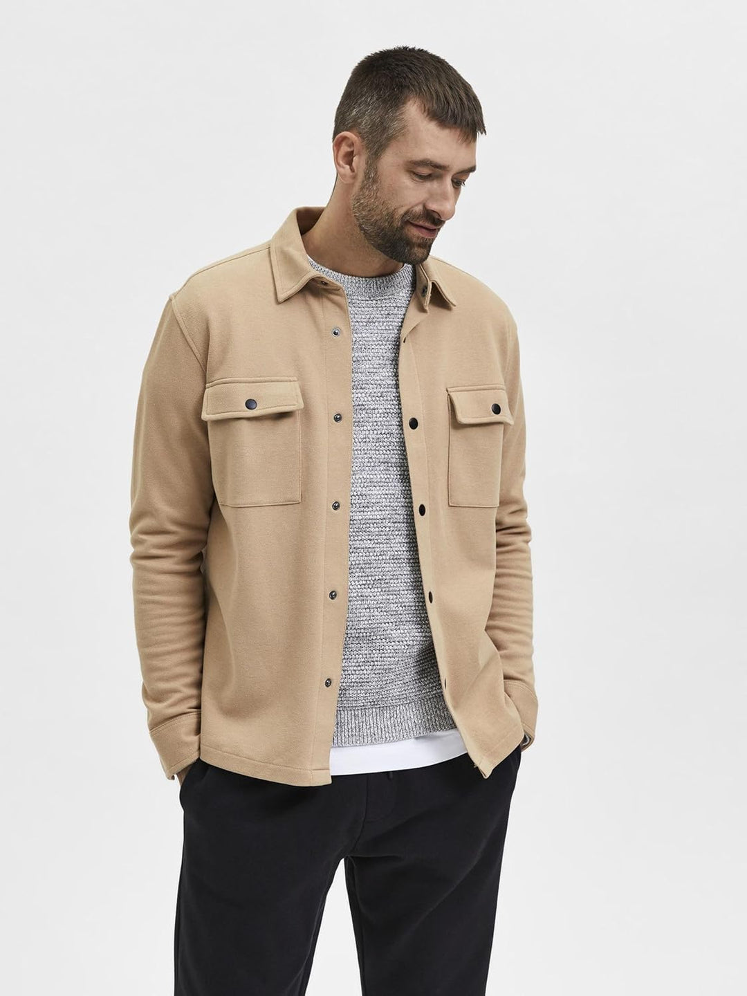 Selected Homme Male Overshirt Klassisches S Incense, S Incense