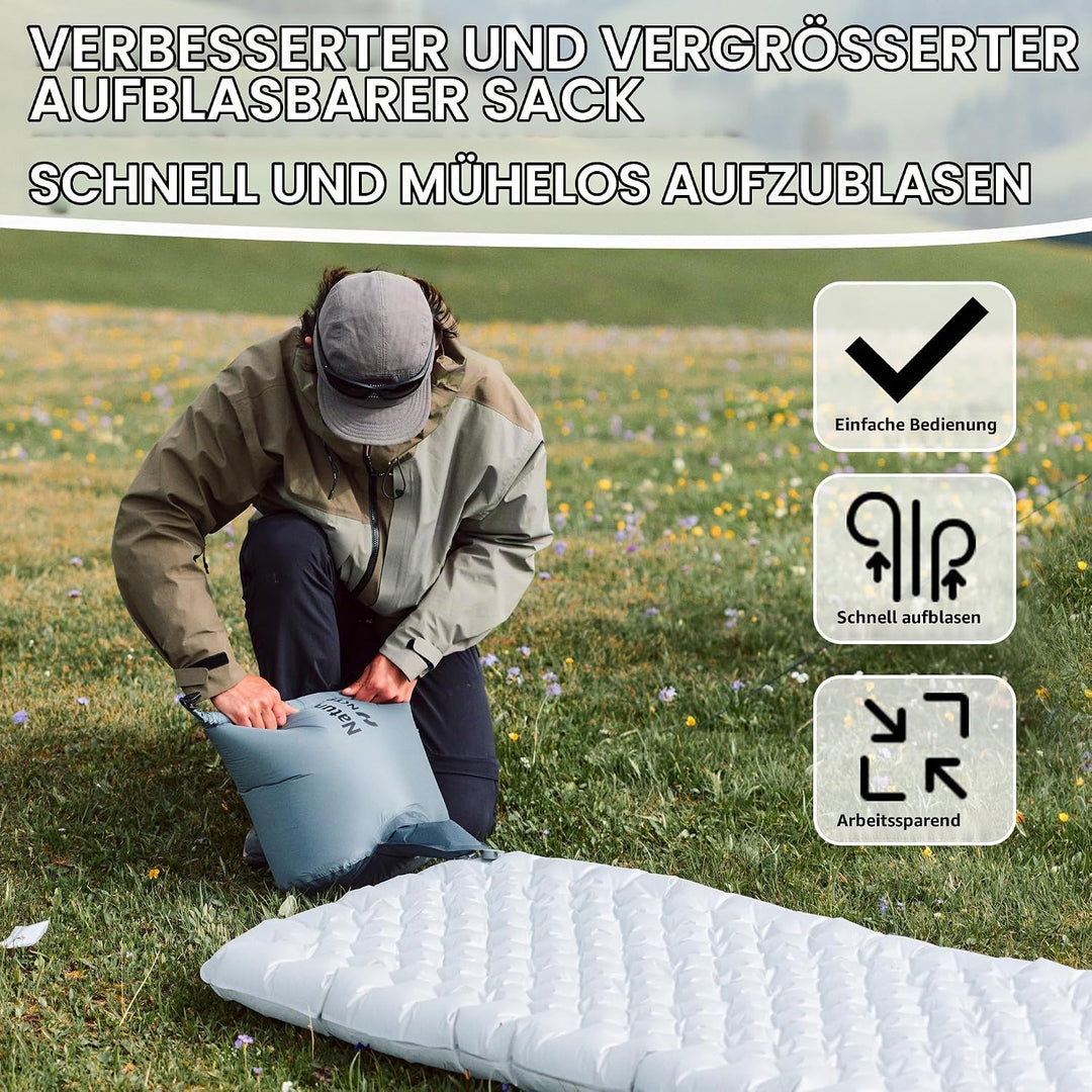 Naturehike Thermal Serie 8,8 R- Wert Camping Isomatte 4 Jahreszeiten Ultralight Selbstaufblasend Iso