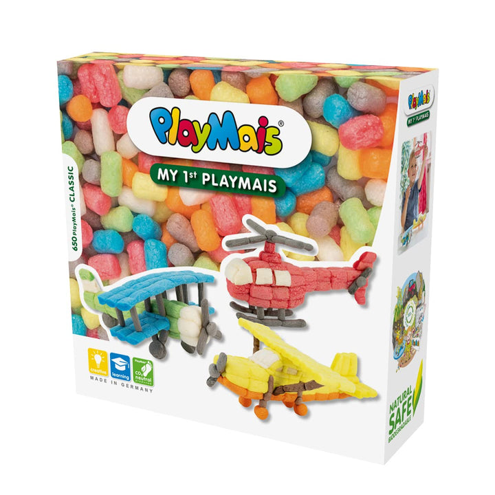 Playmais BASIC My 1st Flight Bastelset für Kinder ab 3 Jahren I Motorik-Spielzeug mit 650 Stück, Zub