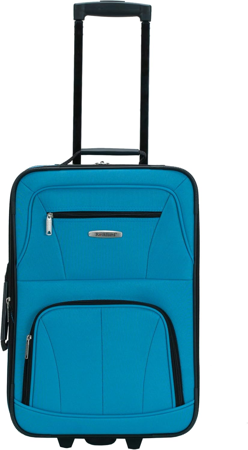 Rockland Bagage De Cabine Abs Extensible Melbourne 20 PO Koffer-Set, 38 Liter, Pinkleopard 51 in Pin