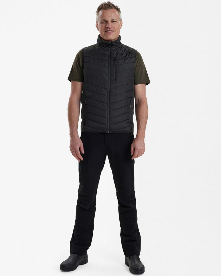 Deerhunter Moor Padded Waistcoat with Knit Black 3XL, 3XL