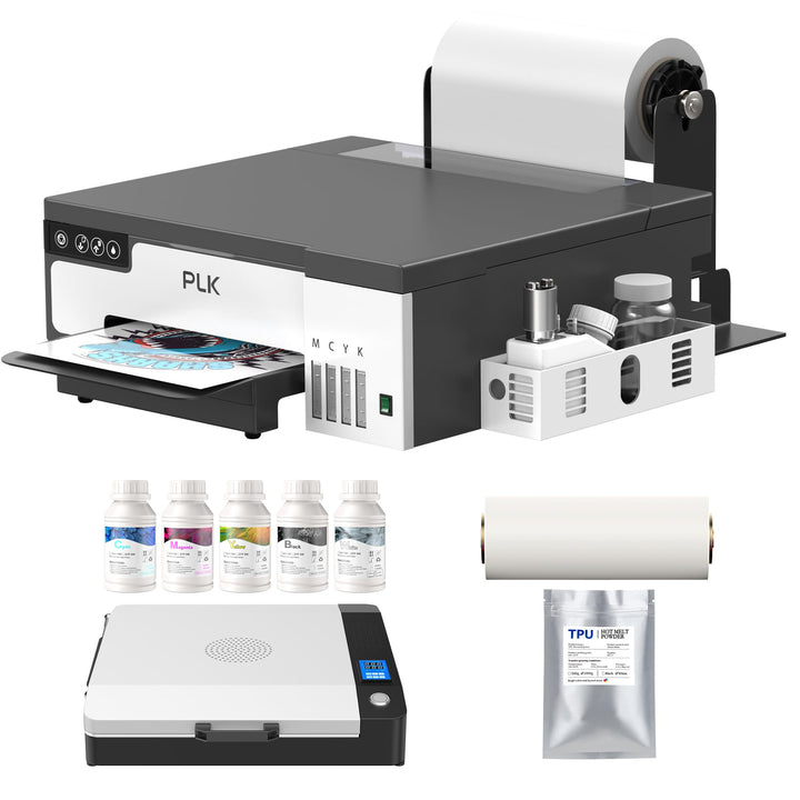 PLK A4 DTF Transferdrucker, L8058 DTF Maschine, dunkler und Heller Stoff, XP600 Direktdrucker mit we