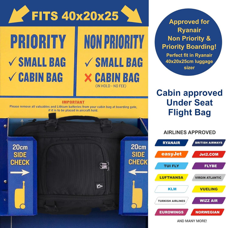 Aerolite 40 x 30 x 20 Wizz Air Rucksack in maximaler Grösse, umweltfreundlich, für Handgepäck zugela