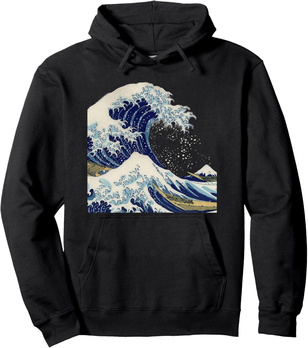 Kanagawa-Japaner die grosse Wellen-Vintage Kunst-Geschichte Pullover Hoodie