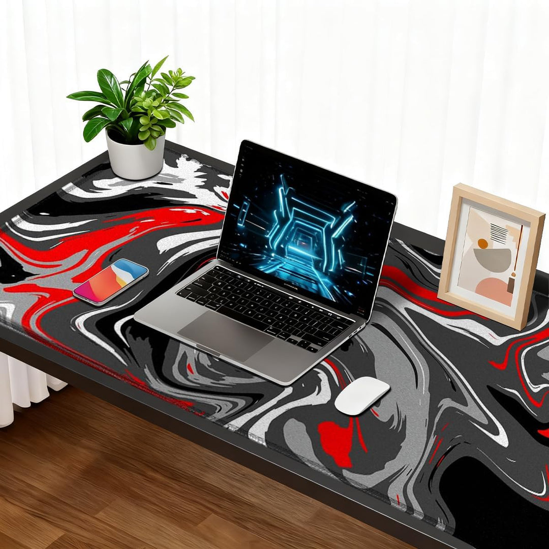 Grosser Mauspad für Schreibtisch - Gaming-Mauspad mit genähten Kanten, Nicht rutschender Unterlage,