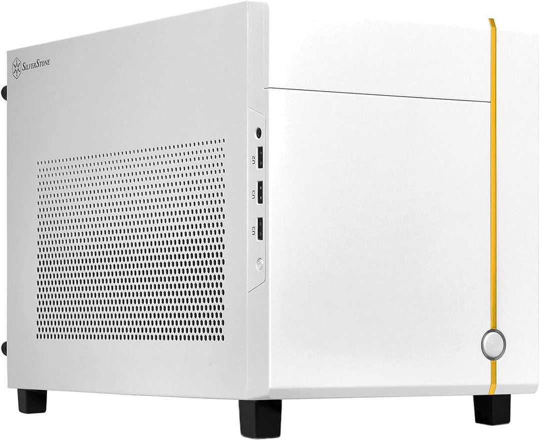 SilverStone Technology SUGO 14, Weiss, Mini-ITX-Würfelchassis, Unterstützt Grafikkarten in voller Lä