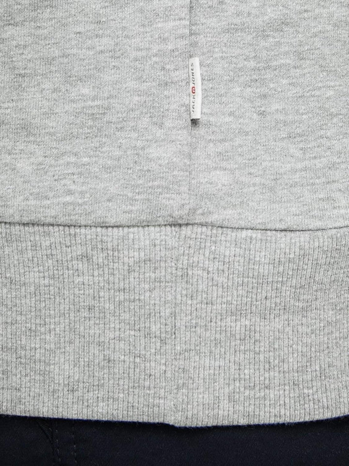 JACK & JONES Male Kapuzenpullover Logo Kapuzenpullover S Grau (Light Grey Melange Detail: Reg Fit-me