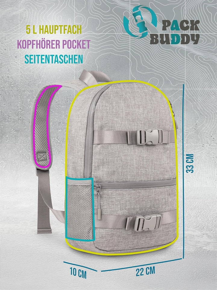 normani Reiseset Trolley mit Rucksackfunktion und kleiner Rucksack - 38 L Reisetrolley + 5 L Backpac
