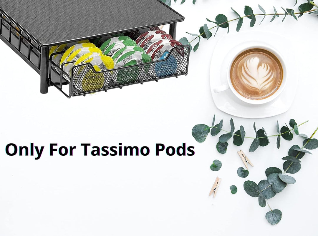 EXZACT Kaffeekapselschublade, kompatibel mit Tassimo-Pads, die Schublade wird nicht von Tassimo verk