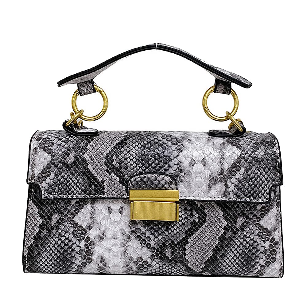 Coolives Damen Kleine Umhängetasche mit Krokodilledermuster Mini Handtasche aus PU-Leder Clutches Da