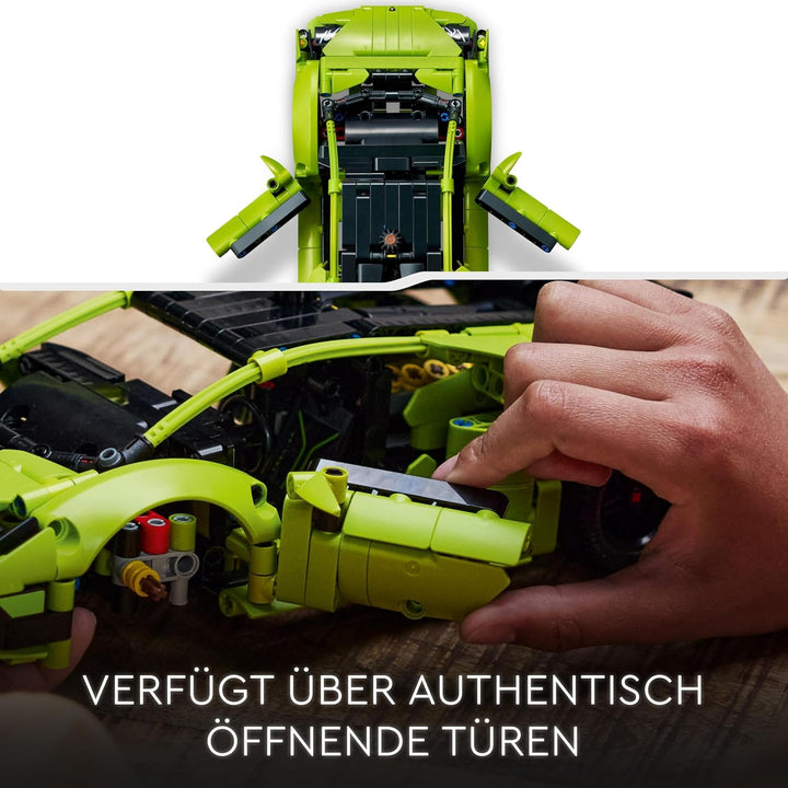 Lego 42161 Technic Lamborghini Huracán Tecnica Spielzeugauto-Modellbausatz, Rennwagen-Bauset für Kin