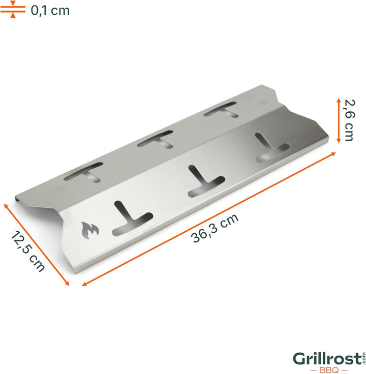 Grillrost.com Das Original Edelstahl Aromaschiene passend für Enders - Brennerabdeckung für Chicago