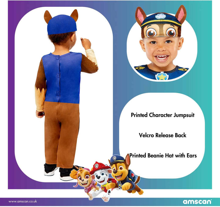 (PKT) (9909111) Child Boys Chase Baby Costume (18-24m) - Paw Patrol 92, 92