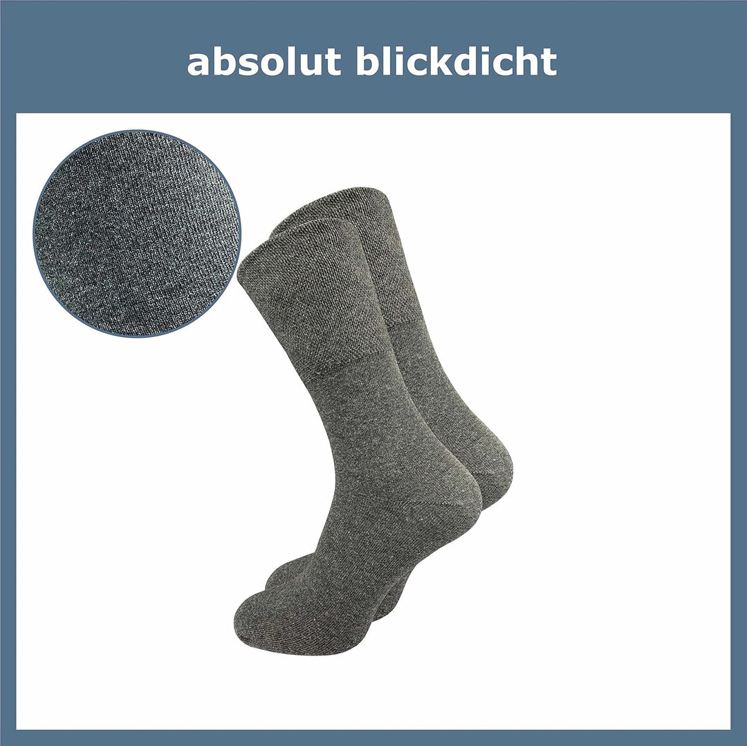 GAWILO 10 Paar PREMIUM Socken ohne drückende Naht | Damen & Herren | gekämmte Baumwolle | extra weit