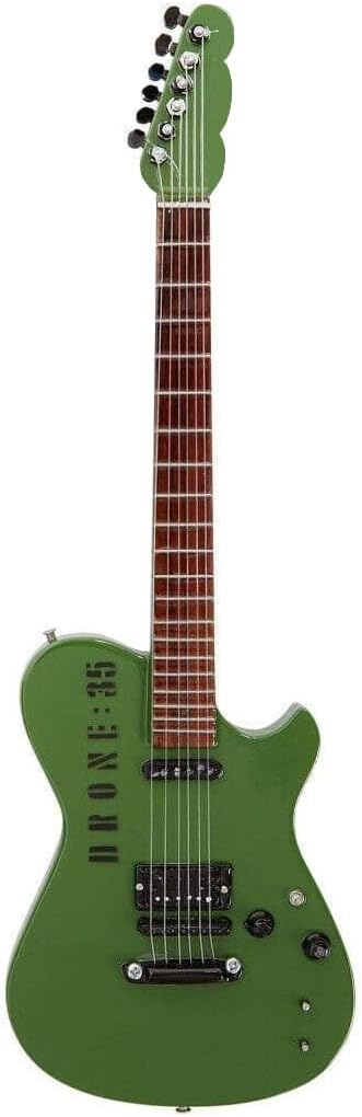 Matt Bellamy Miniatur-Gitarren-Nachbildung – Musikgeschenke – Handgefertigte Ornamentskala 1/4 – ink
