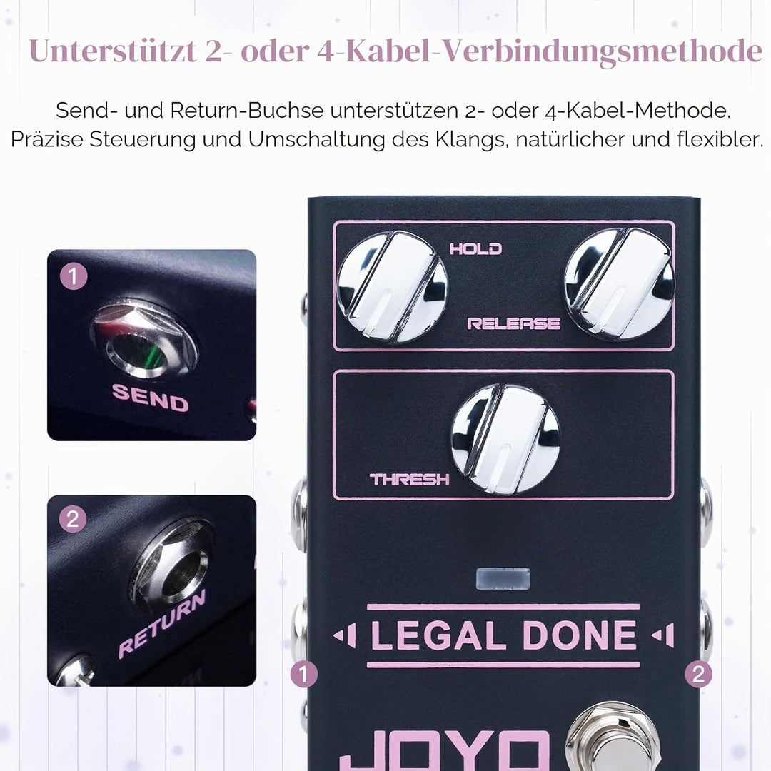 JOYO Noise Gate Pedal Noise Suppressor Gitarre Pedal Noise Killer und Reduktion Brummen für E-Gitarr