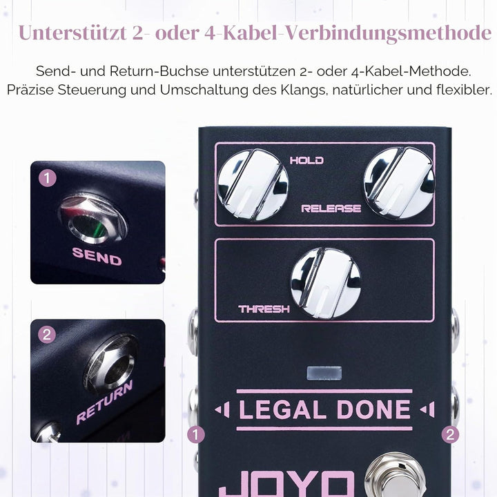 JOYO Noise Gate Pedal Noise Suppressor Gitarre Pedal Noise Killer und Reduktion Brummen für E-Gitarr