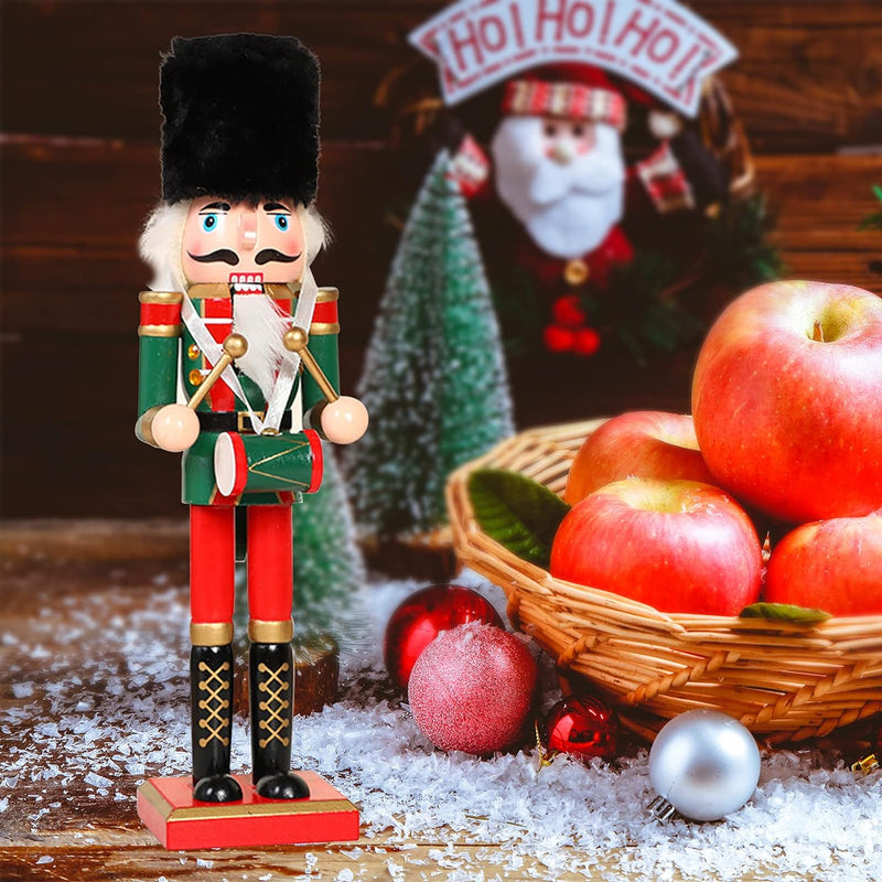 Nussknacker Weihnachtsschmuck, 30cm/11,8 Zoll Nussknacker Soldat Holz Nussknacker König Soldat Figur