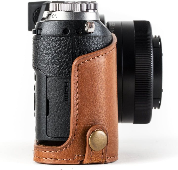 MegaGear Panasonic Lumix DMC-GX85, GX80 mit 12-32mm Objektiv Ever Ready Leder Kamera-Case mit Trager