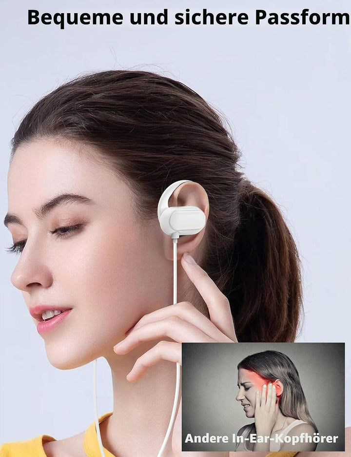 USB C Kopfhörer für iPhone 17 Pro Max 16e Pixel 9a 10,Typ C Kopfhörer Open Ear Ohrhörer und Mikrofon