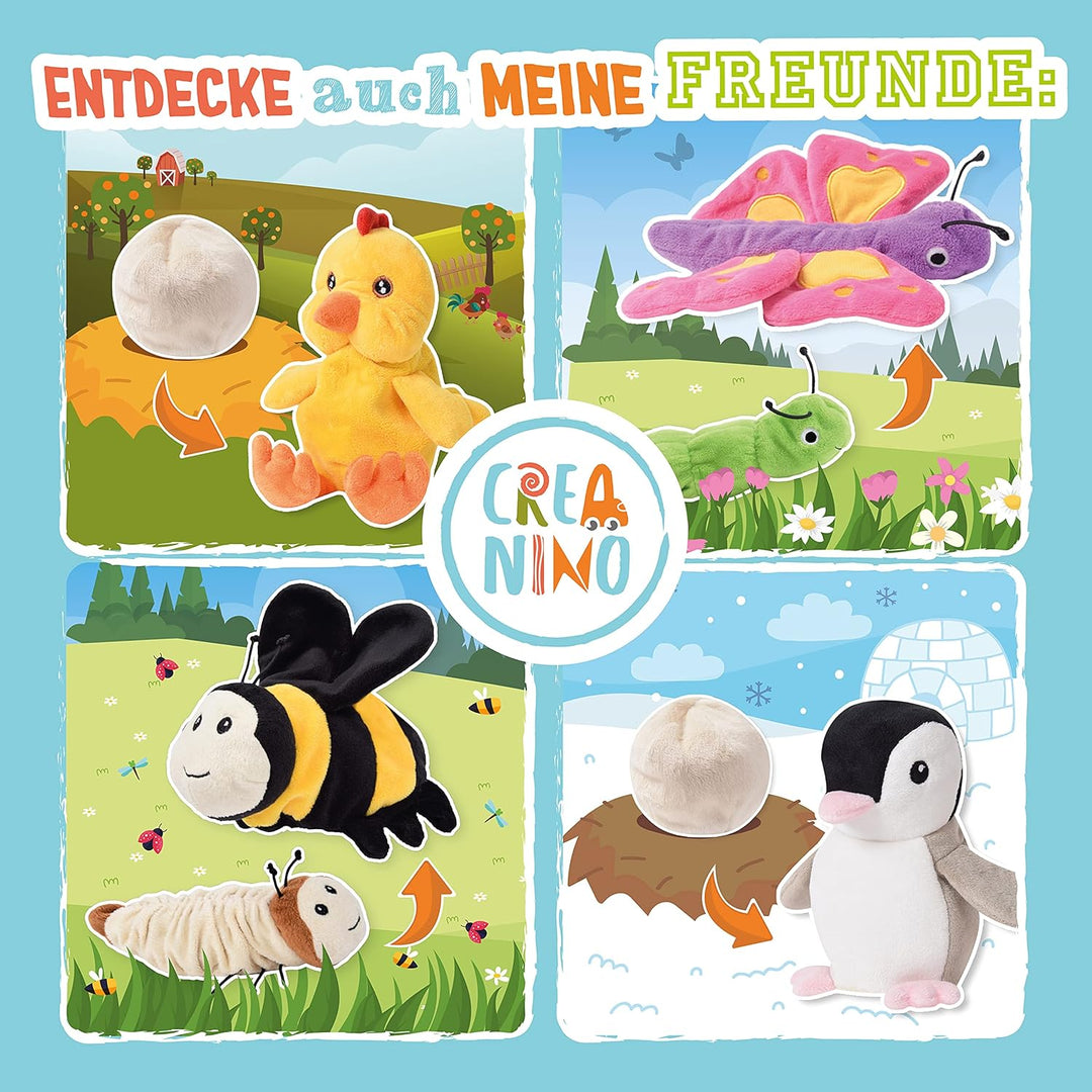 2 in 1 Plüschtier zum Wenden | Küken Kuscheltier | Wende Kuscheltier | Handpuppe | Handpuppen Tiere