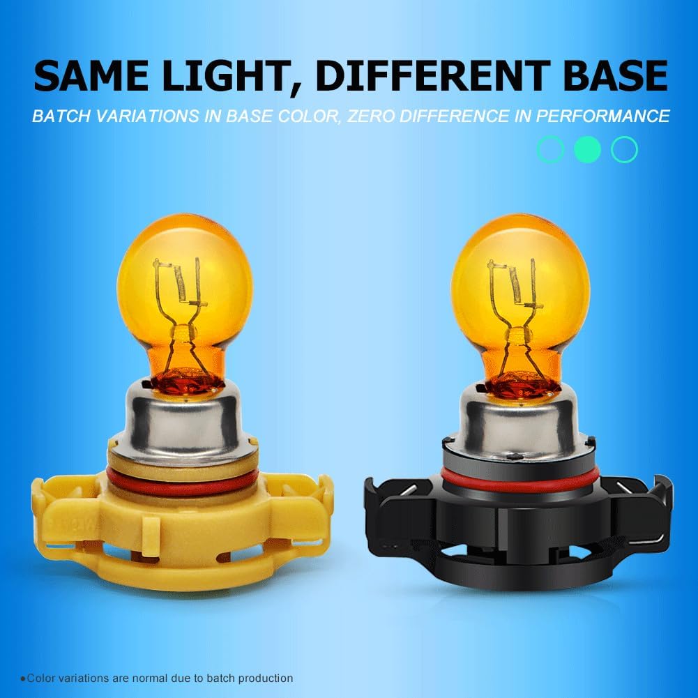 SOFOC PSY24W Birne 12V Blinker Vorne Amber Gelb Nebelscheinwerfer Ersatz Halogenbirne 24W 2Stk Gelb