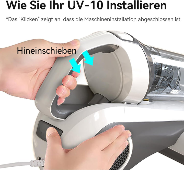 3 Stück UV-10 Hepa-Filter für Dibea UV-10 Matratzenstaubsauger, UV-10 Hepa