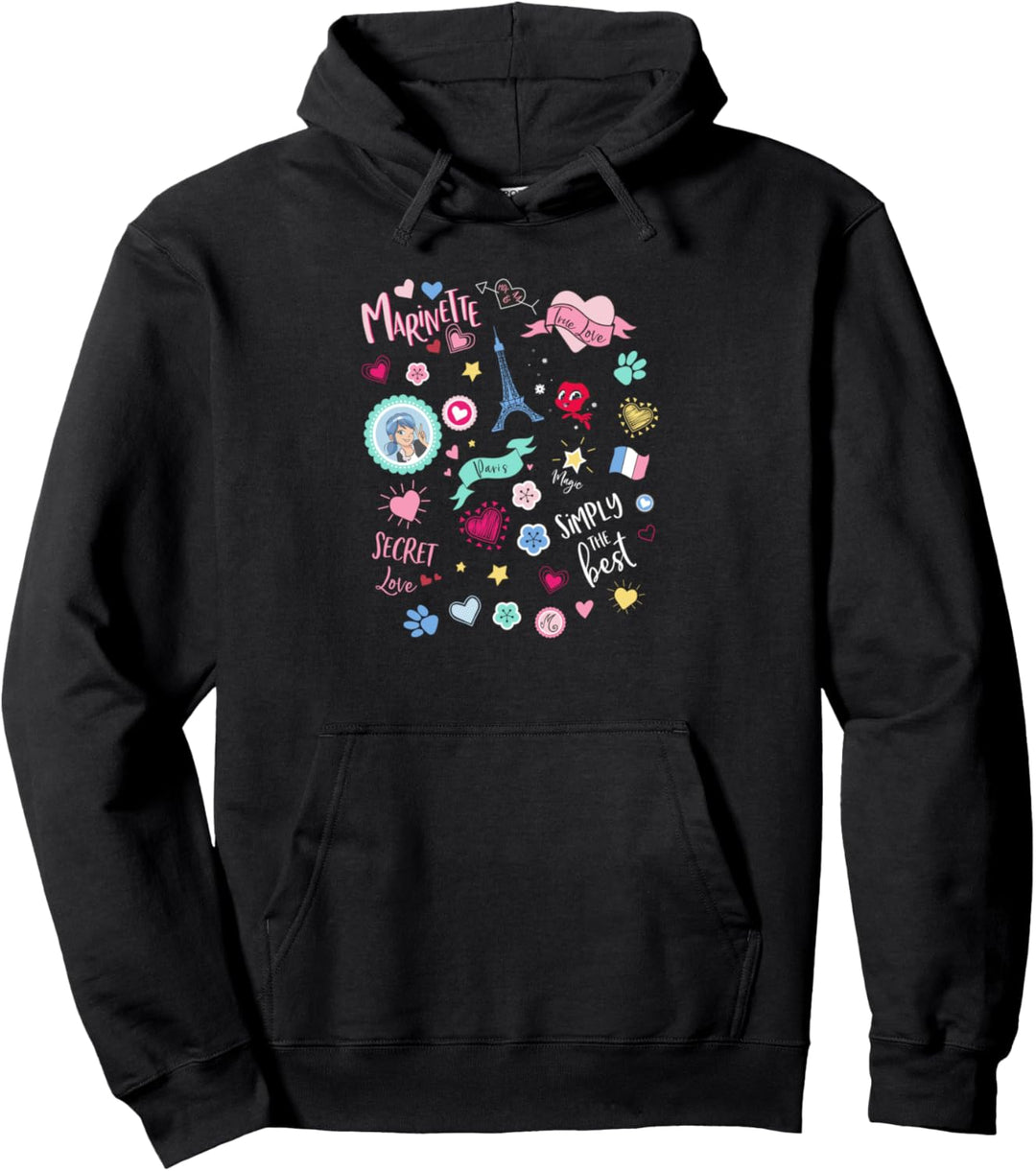 Miraculous Ladybug Charming Paris Marinette Secret Love Pullover Hoodie