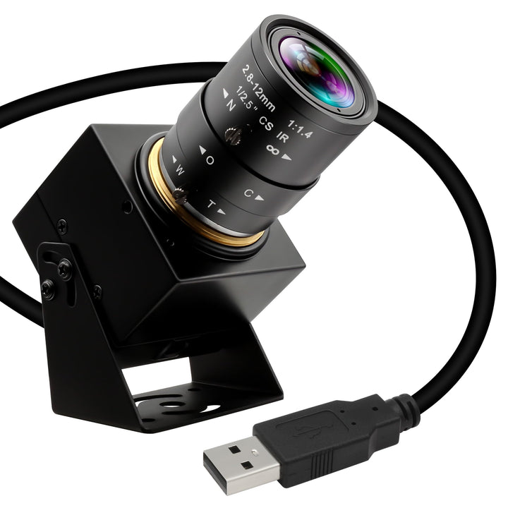 ELP 4K USB Kamera Weitwinkel 2.8-12mm Varifocal Zoom Objektiv Webcam Ultra HD 2160P 30FPS Webcam,Plu
