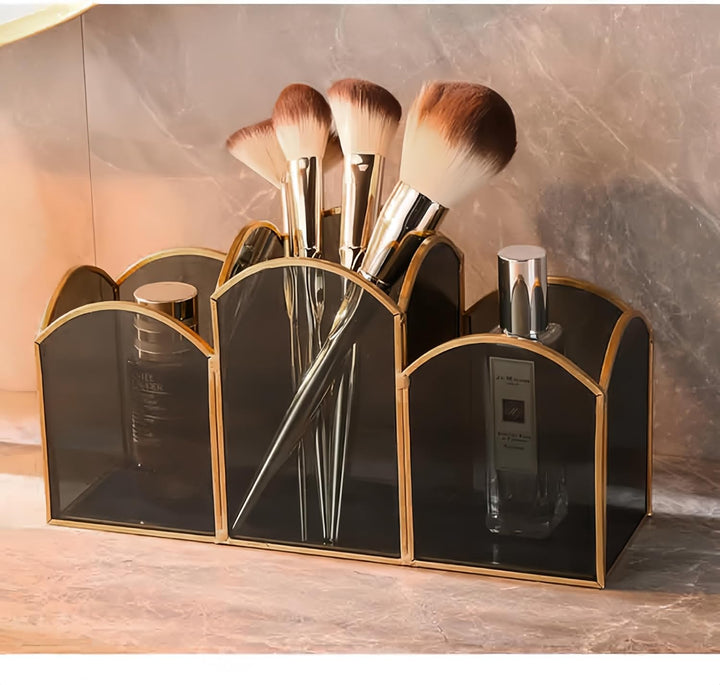 HARLIANGXY Make up Pinselhalter aus Glas, Kosmetikpinsel Aufbewahrung, Kosmetik Organizer für Pinsel