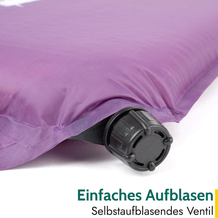 Trail Einzel Isomatte Selbstaufblasend, 5 cm Dicker Memory-Schaum, Isomatte Winter Aufblasbar Ultral