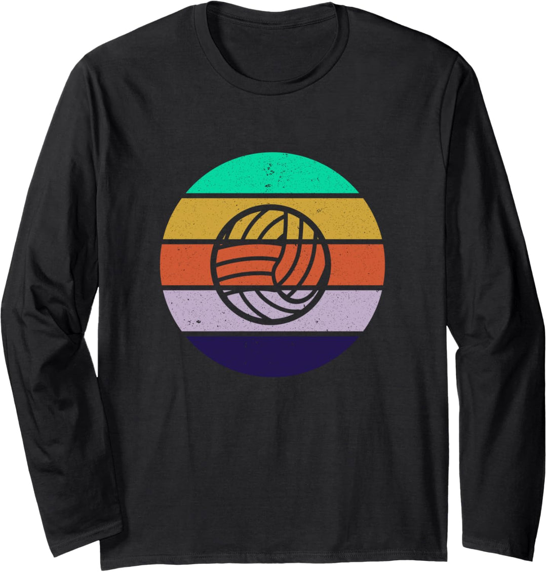 Volleyball Vintage Outfit Herren Damen Retro Volleyball Spieler Langarmshirt