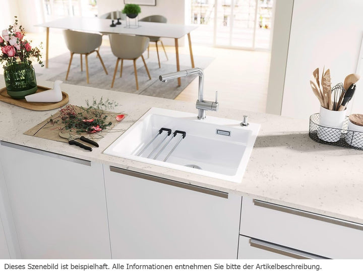 BLANCO ETAGON 6 | Keramik magnolia glänzend | Einbauart: Einbau von Oben | mit Ablauffernbedienung,